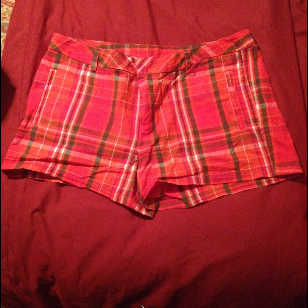 Plaid Shorts Orange Size 14P